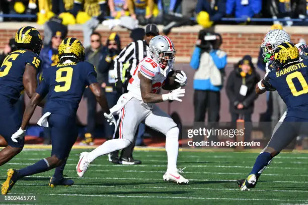 Ohio State running back TreVeyon Henderson against Michigan