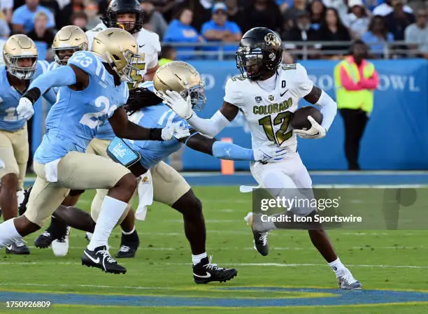 Colorado wide receiver Travis Hunter in action