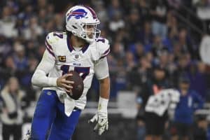 Buffalo Bills QB Josh Allen titans dfs patriots
