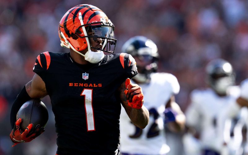 Cincinnati Bengals wide receiver Ja\'Marr Chase has the ability to turn any reception into a long touchdown.