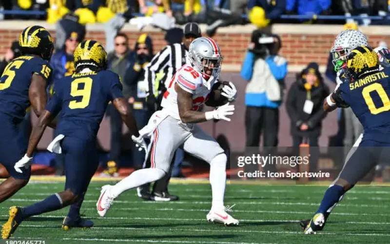 Ohio State running back TreVeyon Henderson against Michigan