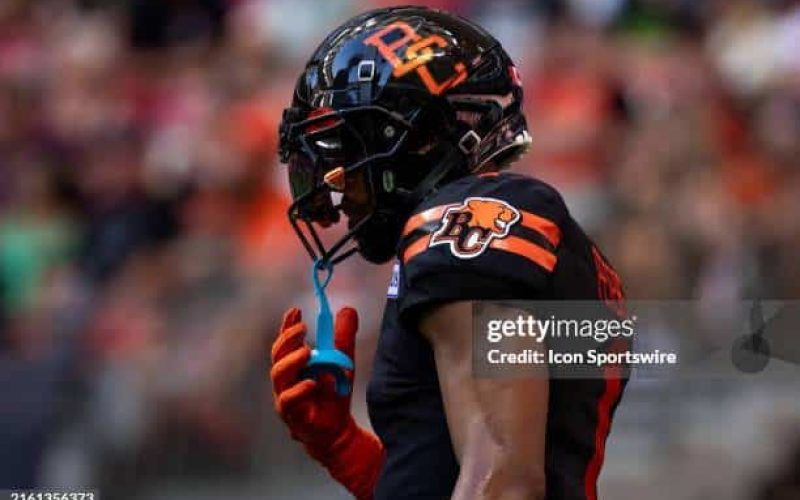 VANCOUVER, BC - JULY 13: BC Lions defensive back Garry Peters (1) waits for a play during the second half of a CFL football game between the Saskatchewan Roughriders and the BC Lions at BC Place Stadium in Vancouver B.C., on Saturday, July 13, 2024 (Photo by Ethan Cairns/Icon Sportswire via Getty Images)